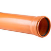 Photo RTP BETA ORANGE Smooth pipe Piarcom, PP-B, for outdoor sewage, with socket, d - 110*2,7, length 0,5 m, price for 1 pc [Code number: 15575]