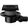 Photo Fachmann Drain adjustable T 520.0 PNsG, horizontal ball-joint outlet, with non-freezing trap sael, cast iron grating, cast iron frame, 150x150 mm, DN - 50 [Code number: 04.051]