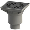Photo Tatpolymer Yard drain vertical, with cast iron grate, with dirt trap, odor-locking flap cartridge, for internal and external sewerage systems, D - 110/160 [Code number: 1d0317 / ТП-606]