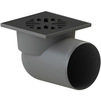 Photo Tatpolymer Drain horizontal, with hydraulic trap, capacity up to 1 l/s, with cast iron grate 150x150 mm, D - 110 [Code number: 1d0218 / ТП-105.110-150HPHs]
