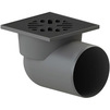 Photo Tatpolymer Drain horizontal, with mechanical DRY trap, up to 1 l/s, with cast iron grate 150x150 mm, D - 110 [Code number: 1d0312 / ТП-105.110-150HPMs]