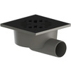 Photo Tatpolymer Drain horizontal, with mechanical DRY trap, up to 1 l/s, with cast iron grate 150x150 mm, D - 50 [Code number: 1d0243 / ТП-103.50-150HPMs]