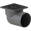Photo Tatpolymer Drain horizontal, with float DRY trap, up to 1 l/s, with cast iron grate 150x150 mm, D - 110 [Code number: 1d0219 / ТП-105.110-150HPDs]
