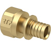 Photo RTP DELTA Axial coupling, brass, female thread, individual packaging, yellow, d - 20, d1 - 1/2" [Code number: 34773]