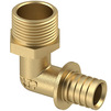 Photo RTP DELTA Axial elbow, brass, male thread, individual packaging, yellow, d - 25, d1 - 1" [Code number: 34853]