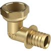 Photo RTP DELTA Axial elbow with union nut, brass, individual packaging, yellow, d - 16, d1 - 1/2" [Code number: 34855]