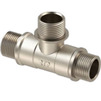 Photo RTP SIGMA T-piece, brass, male/male/male thread, individual packaging, nickel-plated, d - 1/2" [Code number: 42246]