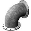 Photo Bend 70˚ flanged, d - 300, with cement-sand coating inside and galvanized / aluminum zinc with bitumen coating outside, GOST R ISO 2531-2012 (price on request) [Code number: 12w0139]
