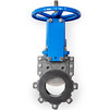 Photo Gate valve slide gate/knife-shaped, PN16, DN - 50, with reinforced housing, with manual and automatic control, for aggressive environments, connection flange (price on request) [Code number: 11w0112]
