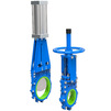Photo Gate valve slide gate bidirectional, PN16, DN - 50, with 2-piece housing, with polyurethane lining, for aggressive environments, connection flange (price on request) [Code number: 11w0150]