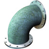 Photo Bend flange, d - 80, of high-strength cast iron with spherical graphite, molded (GOST) (price on request) [Code number: 13w0136]