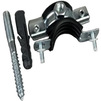 Photo Plumbing clamp PREMIUM, d - 3/8" (16-19), included (dowel + stud +locking ring), stud 08*80, dowel 10*50, metal thickness 0.8 mm, nut bolt М8 (in the package 250 pcs) (price on request) [Code number: 6f0159]