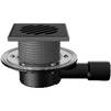 Photo Fachmann Adjustable drain T 090.1 POsB, DN - 40/50, 145x145 mm, horizontal, without trap sael, cast iron grating, plastic frame [Code number: 04.150]