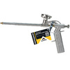 Photo Fachmann Foam mounting gun, profi, all-metal, made of a handle and a barrel on which a valve and a ring fixing the cylinder are located [Code number: 06.019]