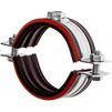 Photo MAYER Clamp for high loads, d - 200 (195-205 mm), side screw M12x50, central nut M16, seal with red stripe [Code number: 11 0200 14]