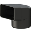 Photo Tatpolymer Rectangular corner tap 65x100 mm for D - 100, black [Code number: 1d0754 / ТП-89.100]