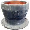 Photo Pipe with flange-socket, d - 100, length 130 mm, cast-iron, with cement-sand coating inside and aluminum/epoxy coating on the outside, zinc-plated (ISO) (price on request) [Code number: 12w4399]