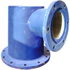 Photo Fire stand flange, d - 200, one-sided, cast-iron, with cement-sand coating inside and aluminum/epoxy coating on the outside, zinc-plated (price on request) [Code number: 12w4022]