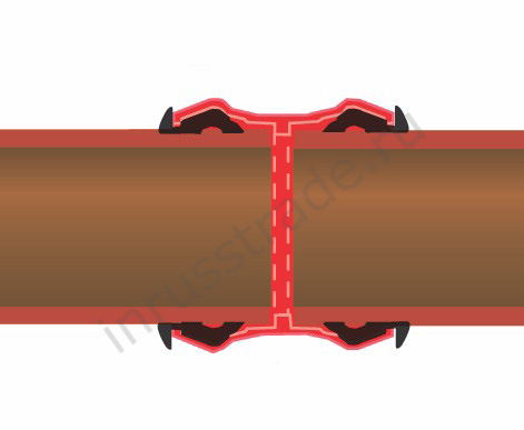 Соединение чугунных труб с помощью муфты SVE